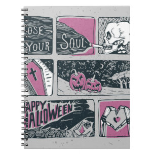 Comic Halloween: leuke illustratie Notitieboek