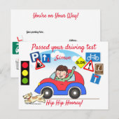 Comic heeft je rijexamen gepersonaliseerd per post briefkaart (Voorkant / Achterkant)