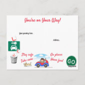 Comic heeft je rijexamen gepersonaliseerd per post briefkaart (Achterkant)