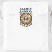 Comic Highway – Fun Pop Art for Comic Fans Ronde Sticker (Tas)