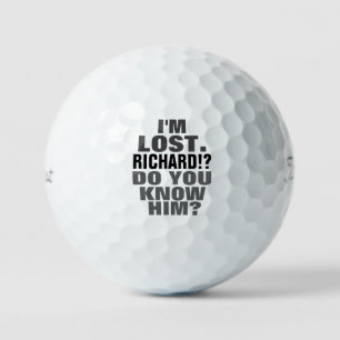 Comic Humorous Lost Golfer naam Golfballen