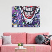 Comic joker Premium Wrapped Canvas (gloss) Afdruk (Insitu (Woonkamer))