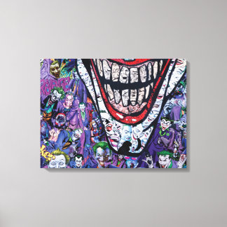Comic joker Premium Wrapped Canvas (gloss) Afdruk
