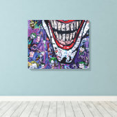 Comic joker Premium Wrapped Canvas (gloss) Afdruk (Insitu (Houten vloer))