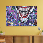 Comic joker Premium Wrapped Canvas (gloss) Afdruk (Insitu (Woonkamer))