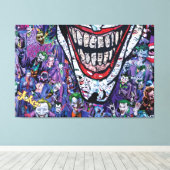 Comic joker Premium Wrapped Canvas (gloss) Afdruk (Insitu (Houten vloer))
