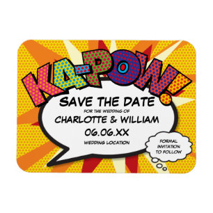 Comic KA-POW Moderne Pret Sla de Datum Op Magneet
