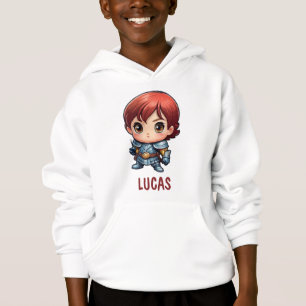 Comic Knight Chibi Karakter Kids Hoodie