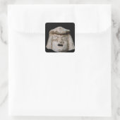 Comic-masker Vierkante Sticker (Tas)