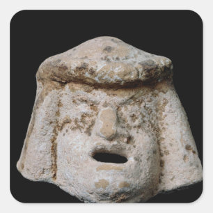 Comic-masker Vierkante Sticker