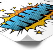 Comic Onomatopoeia Speech Bubbles Boom Wham Bang B Poster (Hoek)