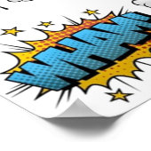Comic Onomatopoeia Speech Bubbles Boom Wham Bang B Poster (Hoek)