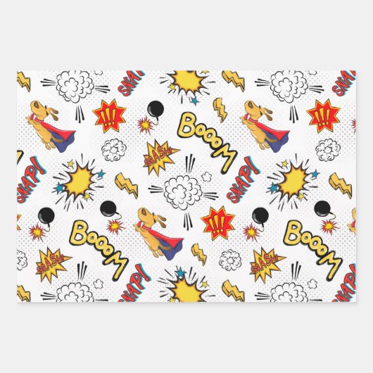 Comic Pattern  Inpakpapier Vel (Voorkant 3)