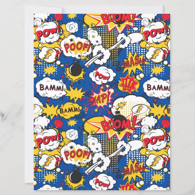 Comic Pattern papiervellen  (Voorkant)
