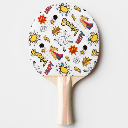 Comic Pattern Ping Pong Paddle Tafeltennisbatje (Voorkant)