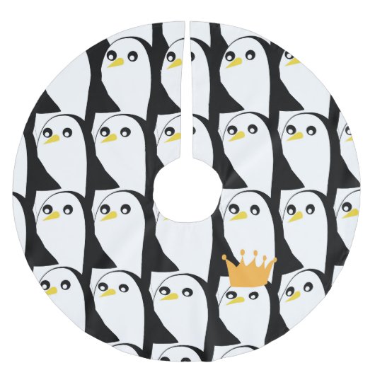 Comic Penguin: zwart wit  Kerstboom Rok (Voorkant)