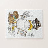 Comic Pirate Bird Treasure Hunt Legpuzzel (Horizontaal)