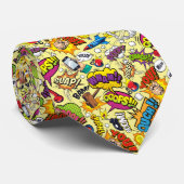 Comic Pop Art Explosion Stropdas (Opgerold)