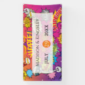 Comic Pop Art 💥🎨 Huwelijksgraffiti Spandoek (Verticaal)