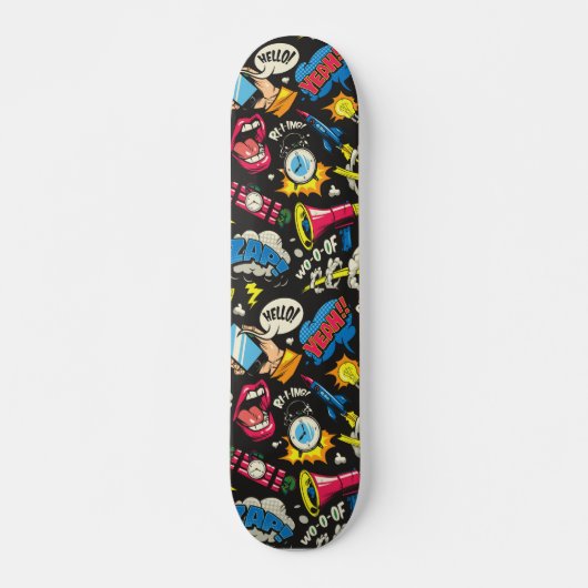 Comic Pop Art Skateboard (Voorkant)