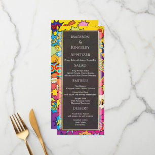 Comic Pop Art 💥🎨 Speech Bubble Wedding Graffiti Menu