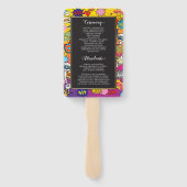 Comic Pop Art Speech Bubble Wedding Hand Fan Handwaaier (Achterkant)