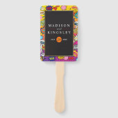 Comic Pop Art Speech Bubble Wedding Hand Fan Handwaaier (Voorkant)