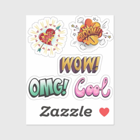 Comic Pop Art Sticker (Vel)