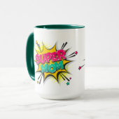 Comic Pop Art Super Maman Mug (Devant gauche)