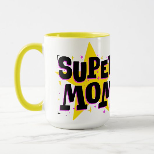 Comic pop art super maman Mug (Gauche)