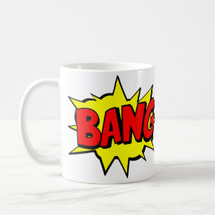 Comic Pop Art Yellow Red BANG Novelty Funny Koffiemok