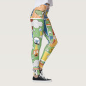 Comic Print-Patterned Women's Leggings (Rechts)