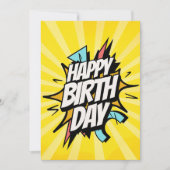 Comic Retro Gefeliciteerd! Kaart (Voorkant)