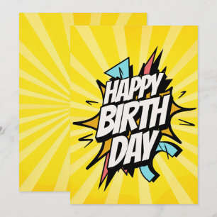 Comic Retro Gefeliciteerd! Kaart