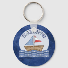 Comic Sailing Boat Sleutelhanger
