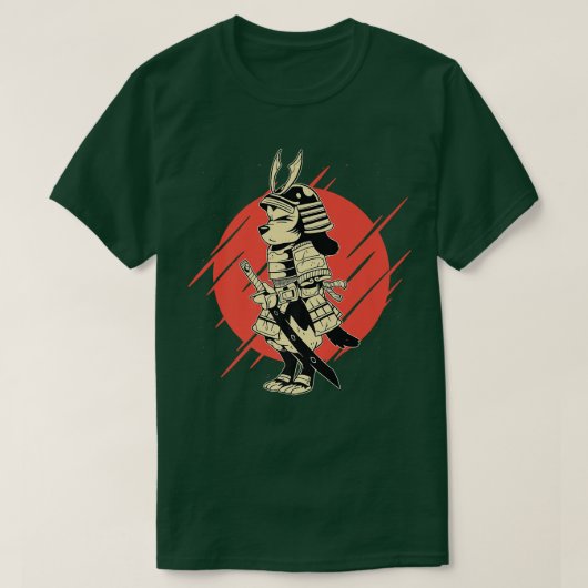 Comic Samurai Warrior Dog T-shirt (Design voorkant)