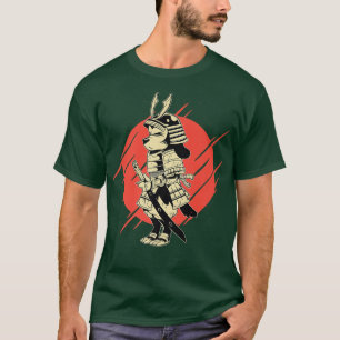 Comic Samurai Warrior Dog T-shirt