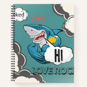 Comic Shark Notitieboek – Fierce, Funny & Full of