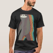 Comic Sleepwalker Sloth Rainbow T-shirt (Voorkant)