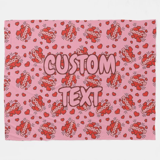 Comic Sound Effect Pattern Kissen Fleece Deken (Voorkant (Horizontaal))