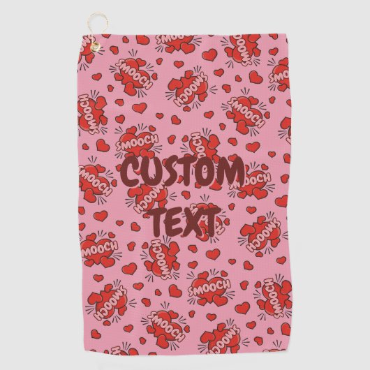 Comic Sound Effect Pattern Kissen Golfhanddoek (Voorkant)