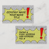 Comic Speak Visitekaartje (Voorkant / Achterkant)