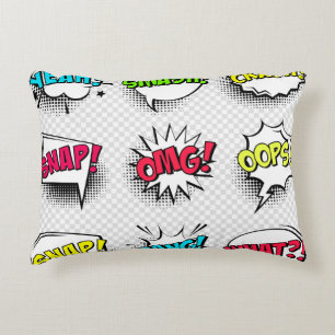 Comic speech belletjes met halftoonschaduw en teks accent kussen