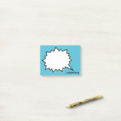 Comic Speech Bubble - Aangepaste aangepaste kleur Post-it® Notes (Op bureau)