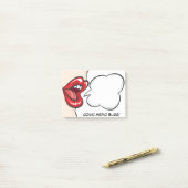 Comic Speech Bubble Boek Pop Art Tiener Meisje Post-it® Notes (Op bureau)