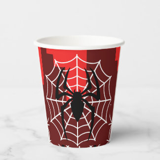 Comic Spider Thema Verjaardagsfeestje Papieren Bek Bekers