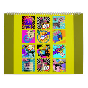 Comic stijl paarden kalender