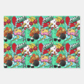 Comic stijl Pop kunst meisjes Inpakpapier Vel (Voorkant 3)