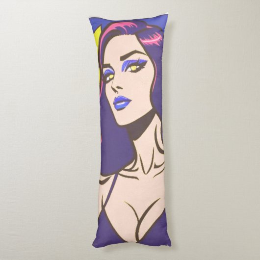 Comic stijl  vrouw Body Pillow Lichaamskussen (Achterkant (Verticaal))