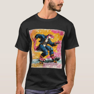 Comic Street Dino Skater in blauwe jas T-shirt